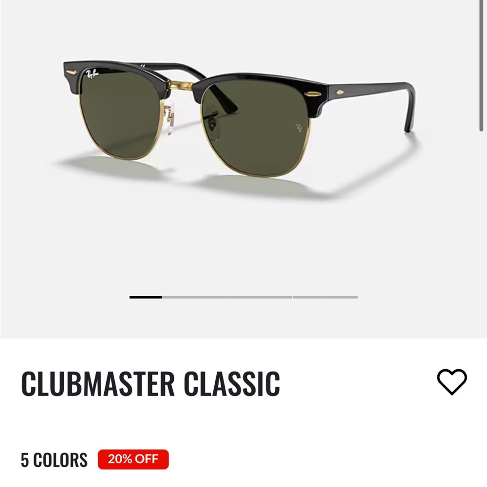 Ray-Ban Clubmaster Sunglasses in Black and Gold